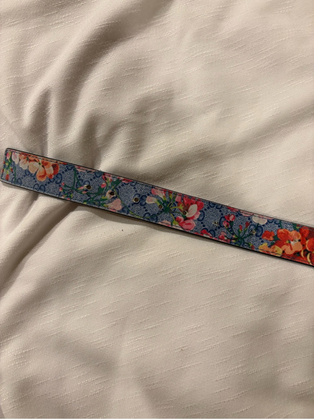 Gucci Floral GG Buckle Belt in Blue, Pink and Green - Picture 5 of 10
